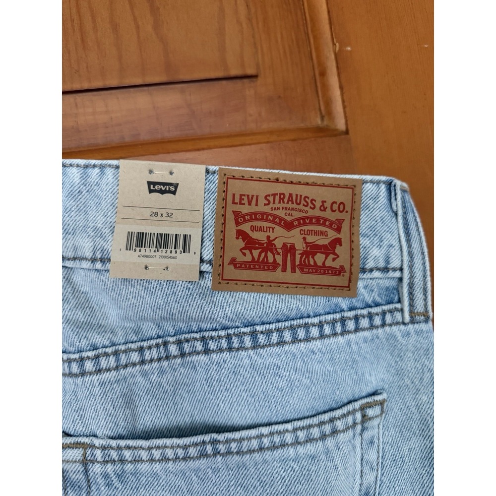 Women's Levi's Superlow Loose Straight Leg Jeans Light Blue Wash 28 X 32 NWT - Picture 13 of 13